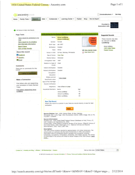 A Lindberg Census Ancestry.Com .Pdf