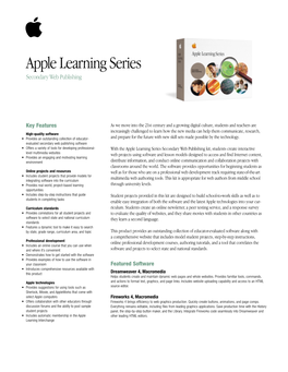 Apple Learning Series Secondary Web Publishing