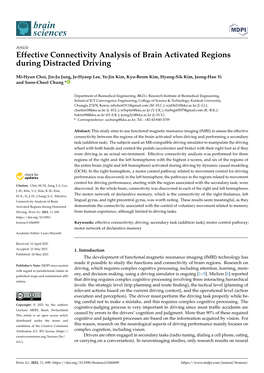 Effective Connectivity Analysis of Brain Activated Regions During Distracted Driving