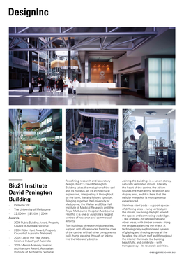 Bio21 Institute David Penington Building