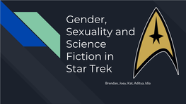 Gender, Sexuality and Science Fiction in Star Trek