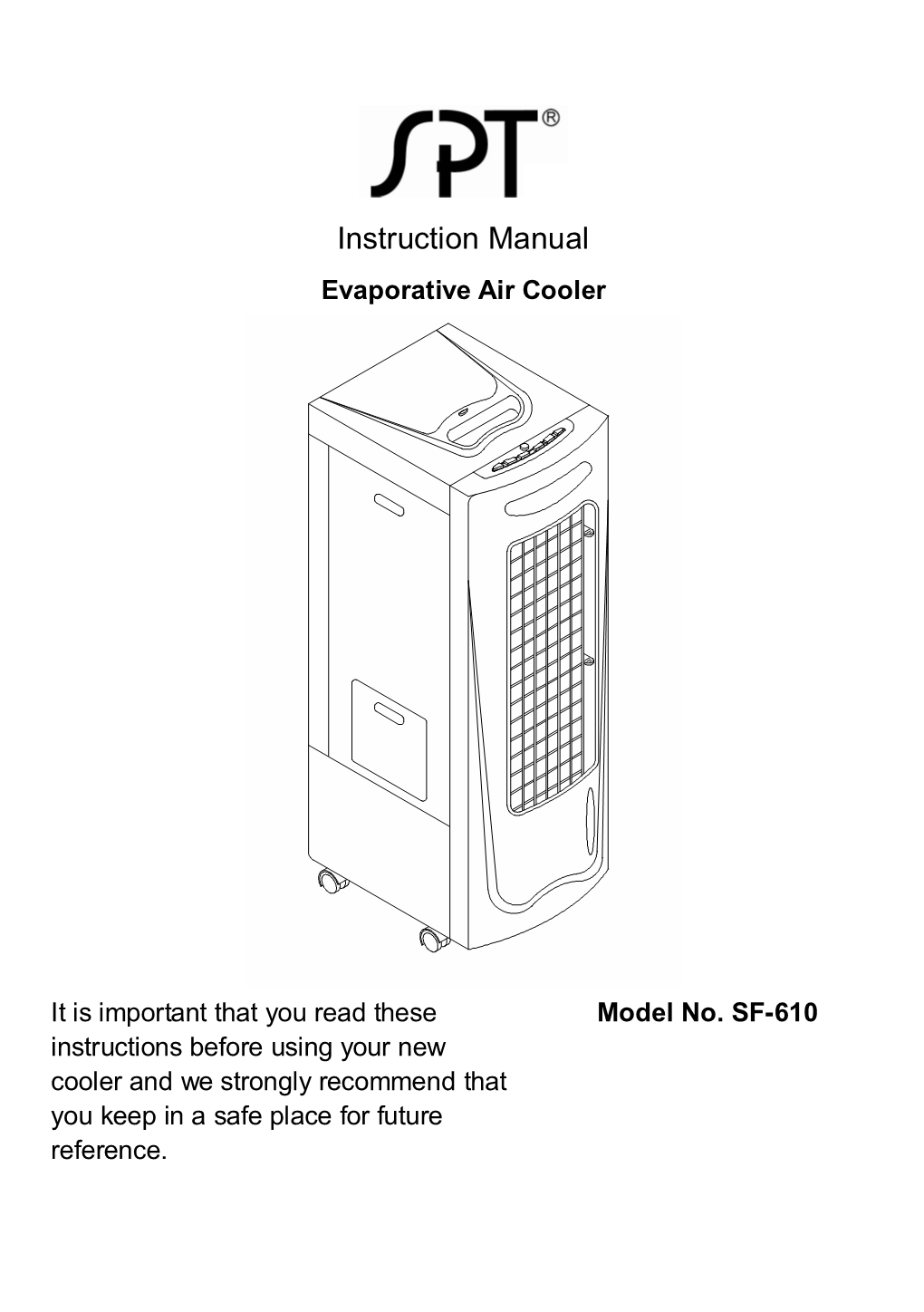 Instruction Manual Evaporative Air Cooler DocsLib