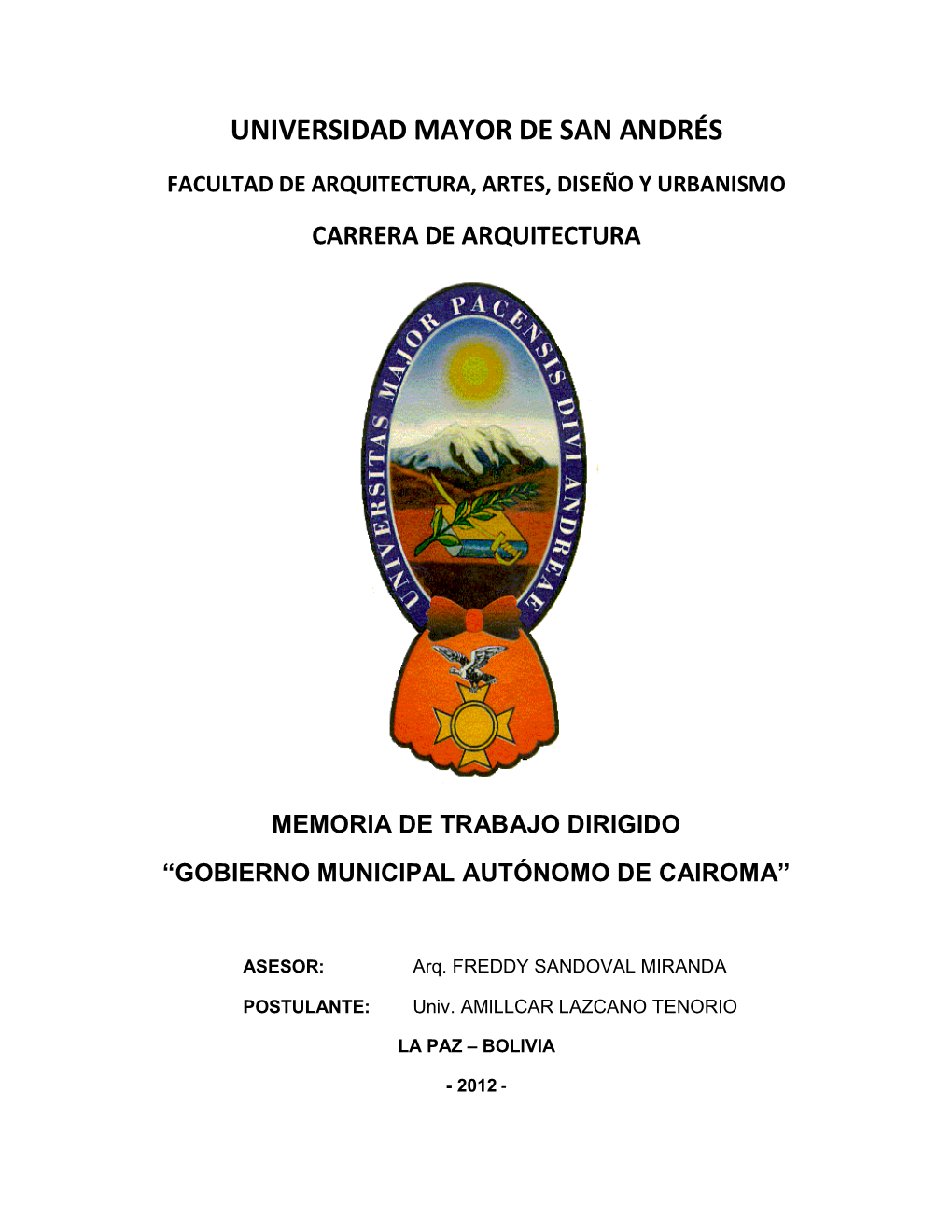 Gobierno Municipal Autónomo De Cairoma”