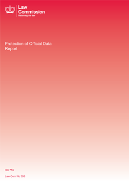 Protection of Official Data Report