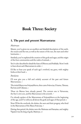 Book Three: Society