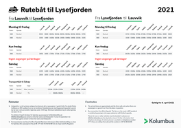 2021 Rutebåt Til Lysefjorden