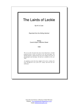 The Lairds of Leckie