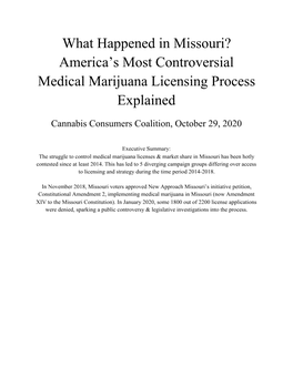 What Happened in Missouri? America's Most Controversial Medical Marijuana Licensing Process Explained