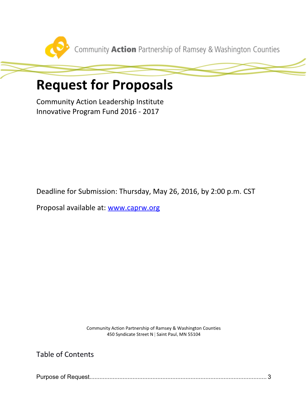 Request for Proposals s48