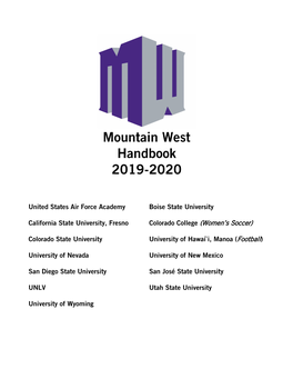 Mountain West Handbook 2019-2020