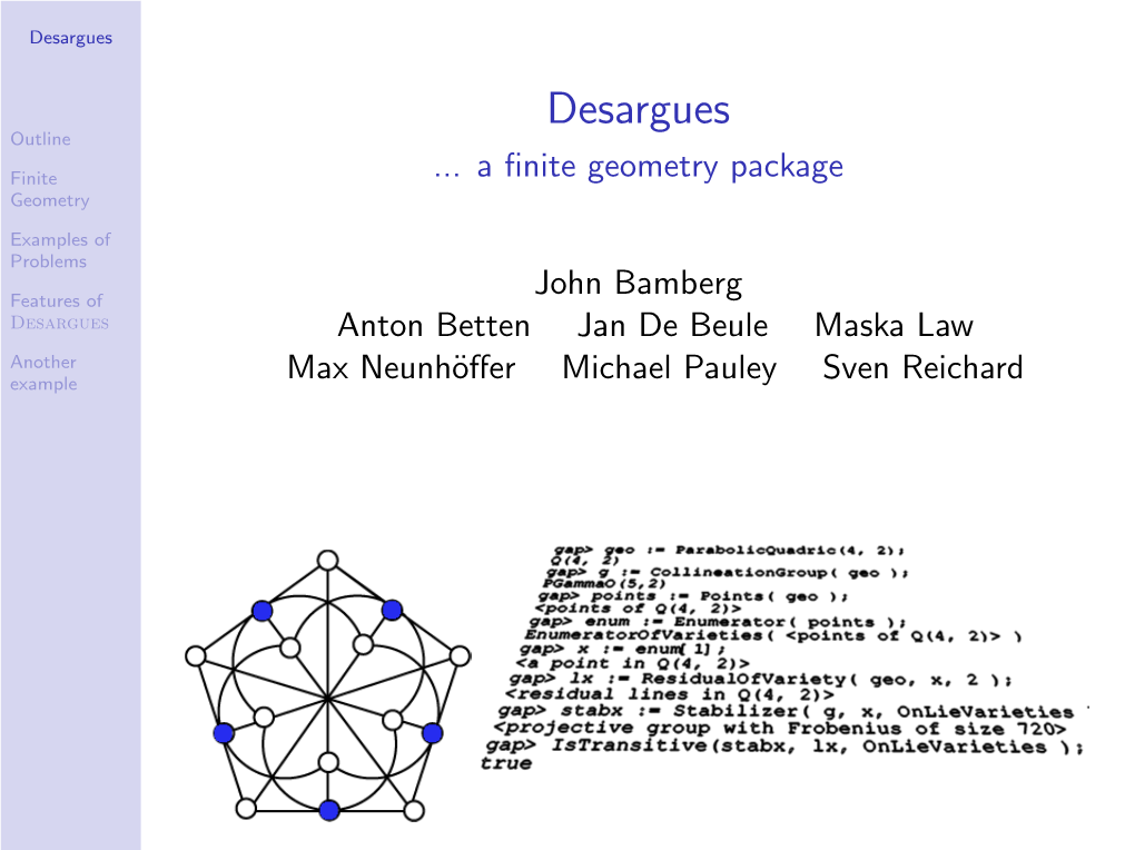 A Finite Geometry Package