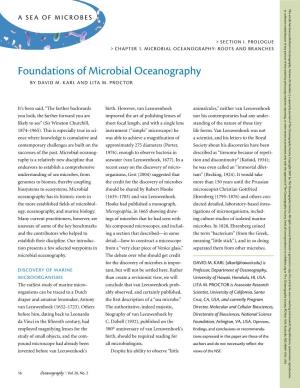 Foundations of Microbial Oceanography , Volume 2, a Quarterly 20, Number the O Journal of by David M