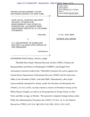 Case 1:17-Cv-02542-KPF Document 61 Filed 07/26/18 Page 1 of 70