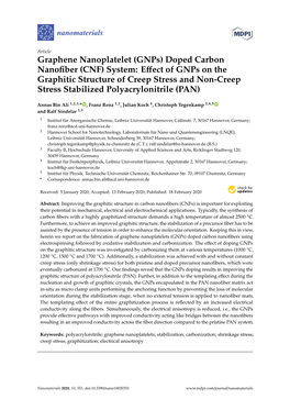 Graphene Nanoplatelet (Gnps) Doped Carbon Nanofiber (CNF