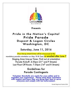 Pride Parade Dupont & Logan Circles Washington, DC