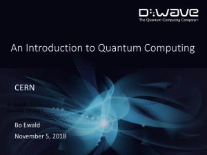 An Introduction to Quantum Computing