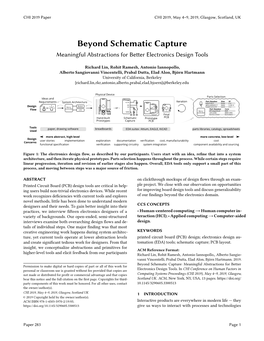 Beyond Schematic Capture Meaningful Abstractions for Better Electronics Design Tools