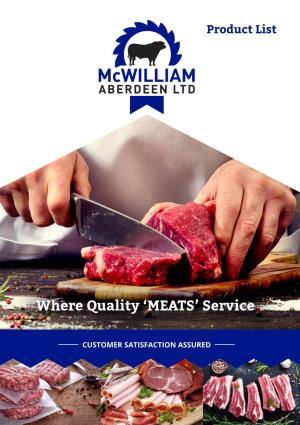 Mcwilliam Butchers Price List