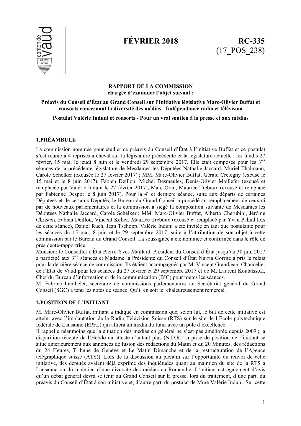 Rapport De La Commission