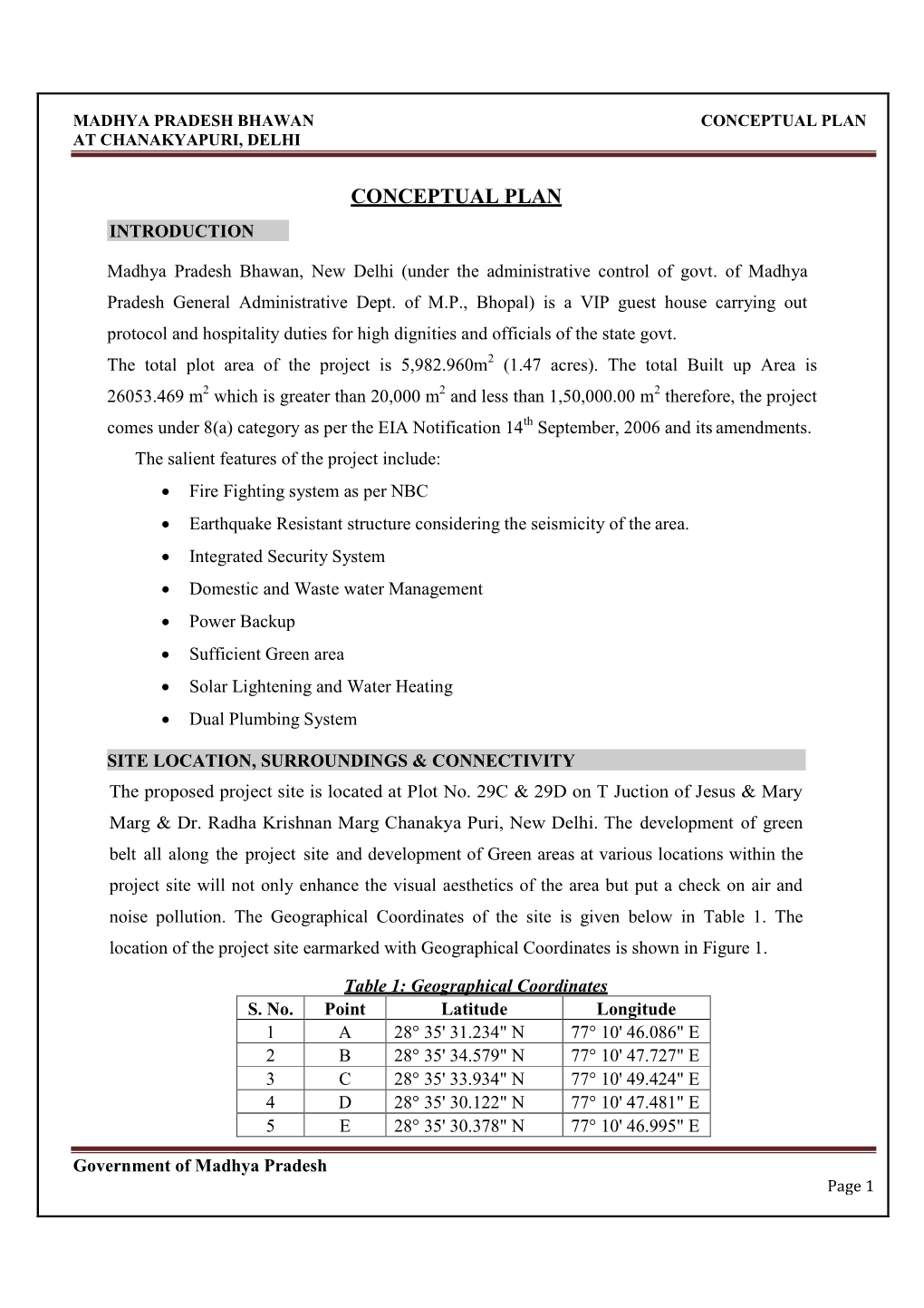 Conceptual Plan at Chanakyapuri, Delhi