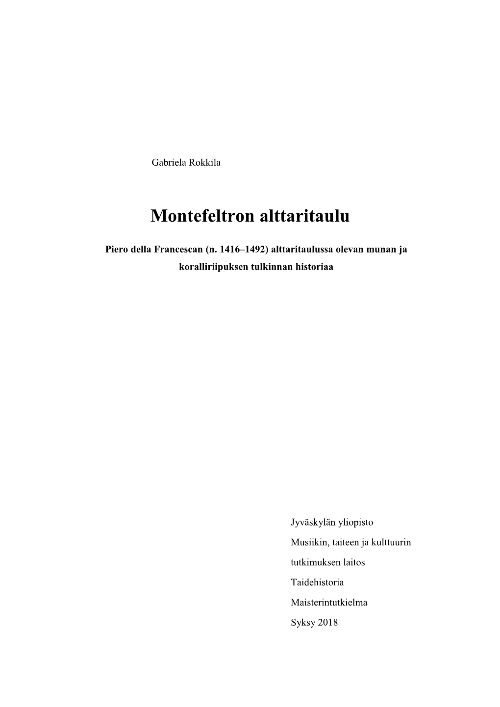 Montefeltron Alttaritaulu