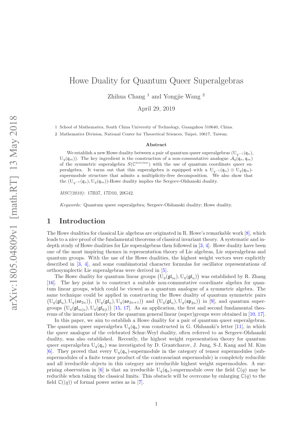 Howe Duality for Quantum Queer Superalgebras