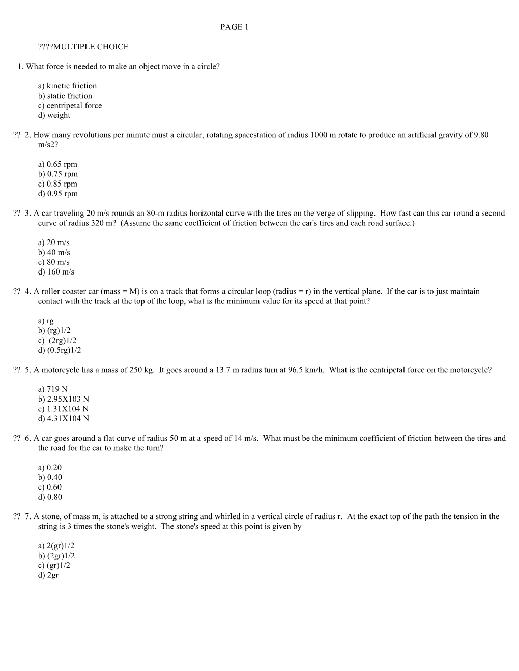 1. What Force Is Needed to Make an Object Move in a Circle?