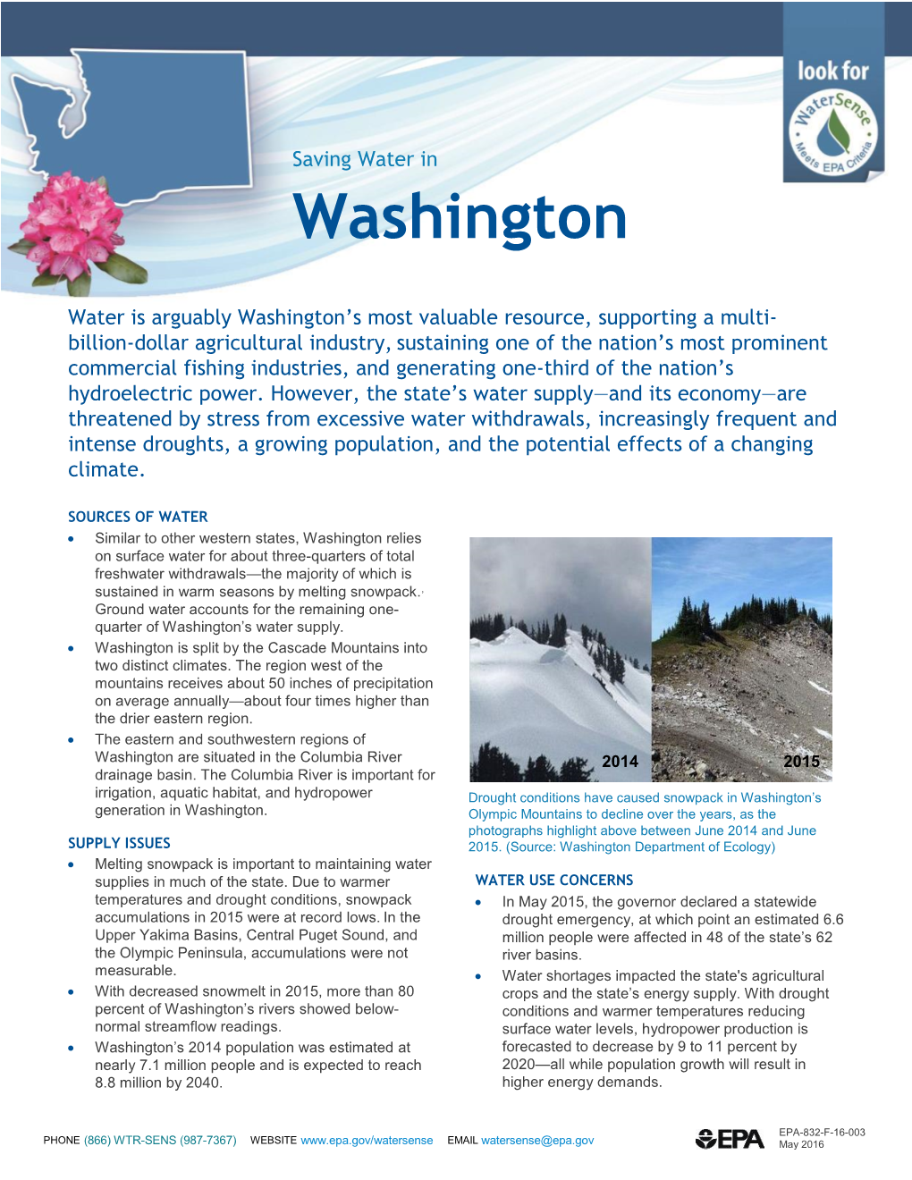 Saving Water in Washington