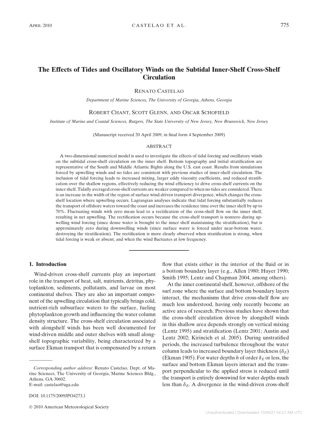 The Effects of Tides and Oscillatory Winds on the Subtidal Inner-Shelf Cross-Shelf Circulation