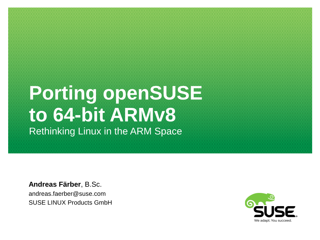 Opensuse Build Service Intro (1/3)