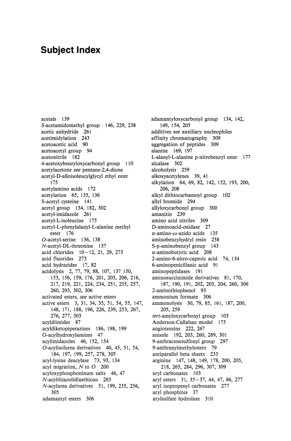 Subject Index