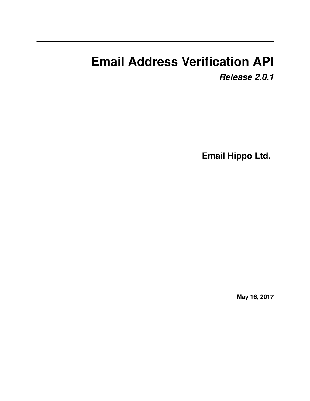 Email Address Verification