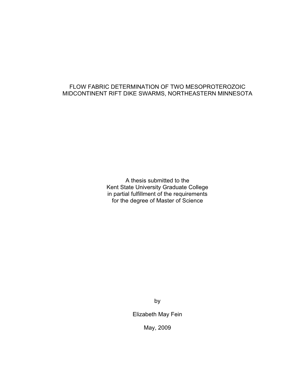 Flow Fabric Determination of Two Mesoproterozoic Midcontinent Rift Dike Swarms, Northeastern Minnesota