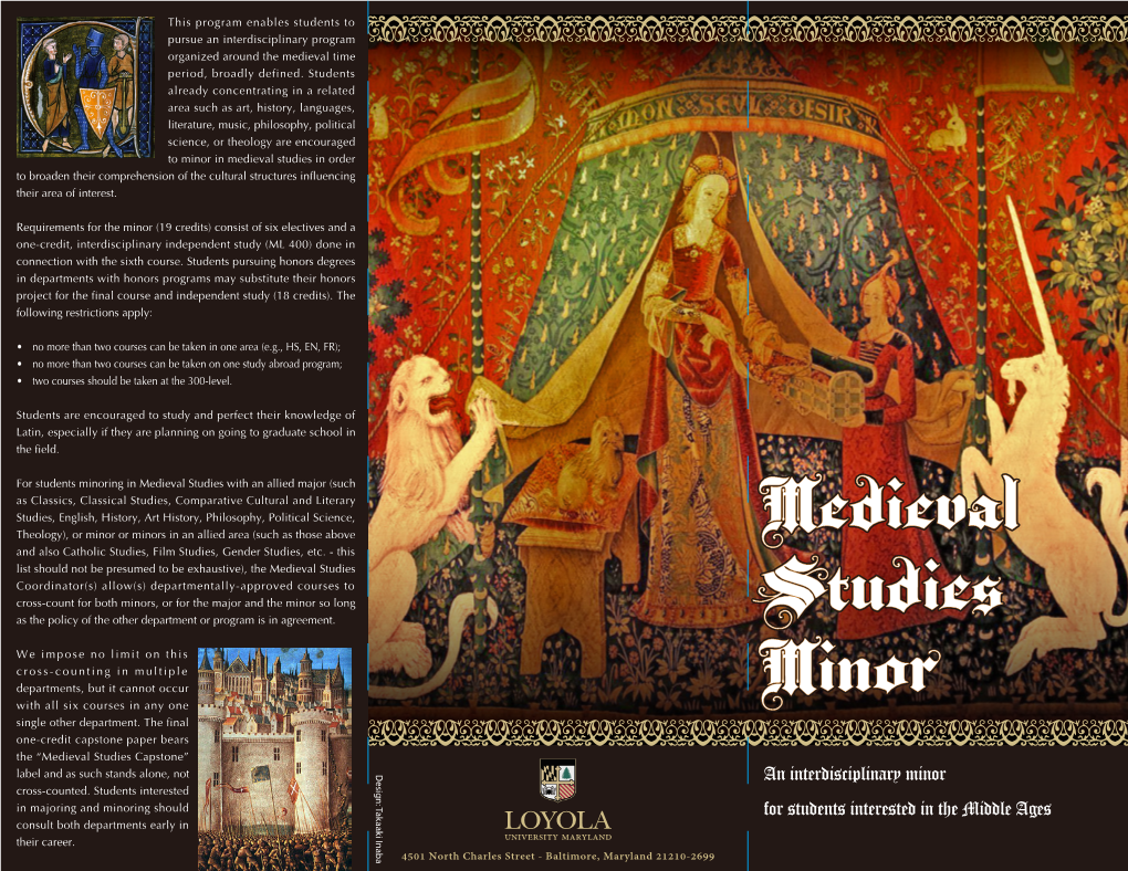 Medieval Studies Minor Brochure (PDF)