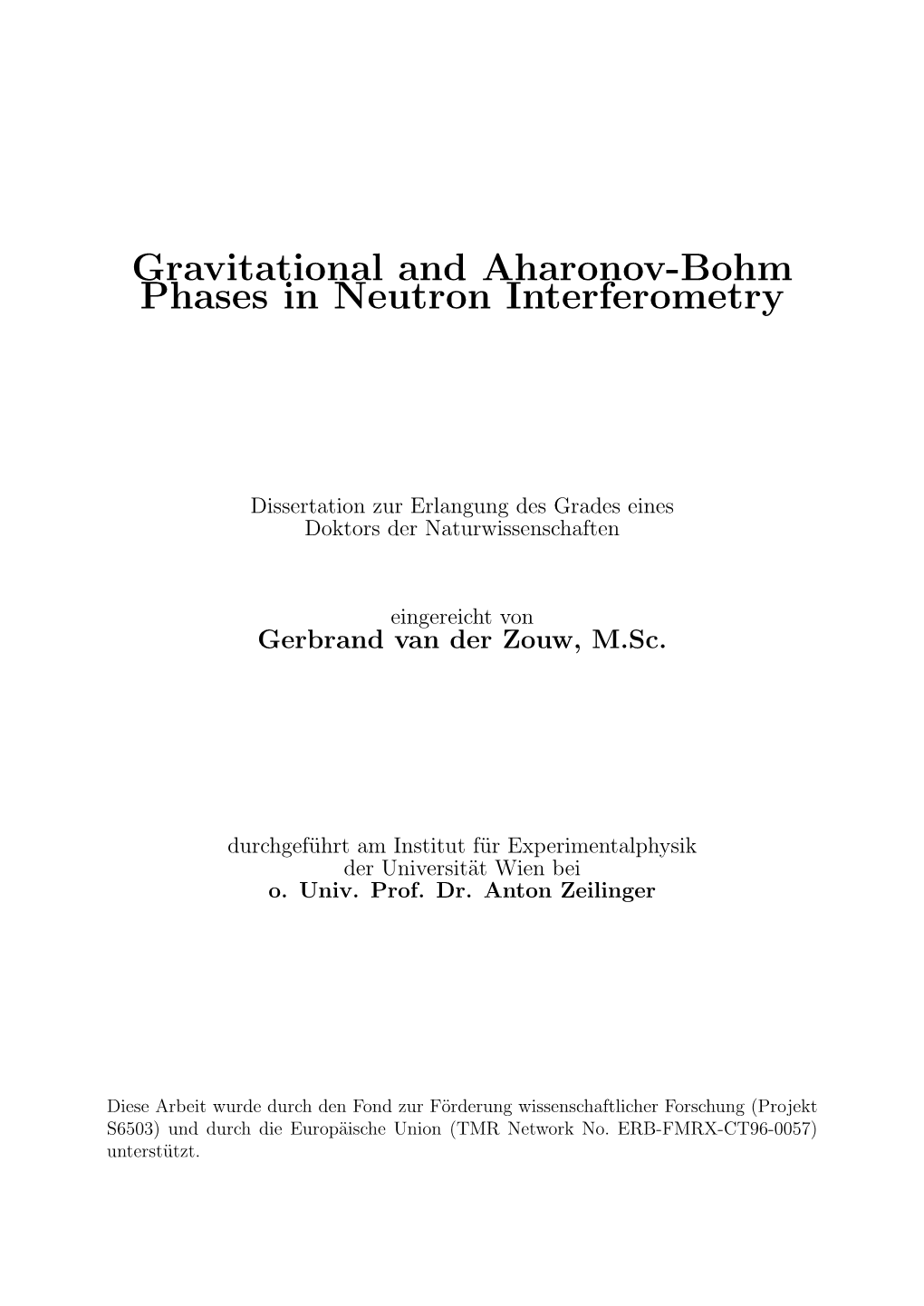 Gravitational and Aharonov-Bohm Phases in Neutron Interferometry