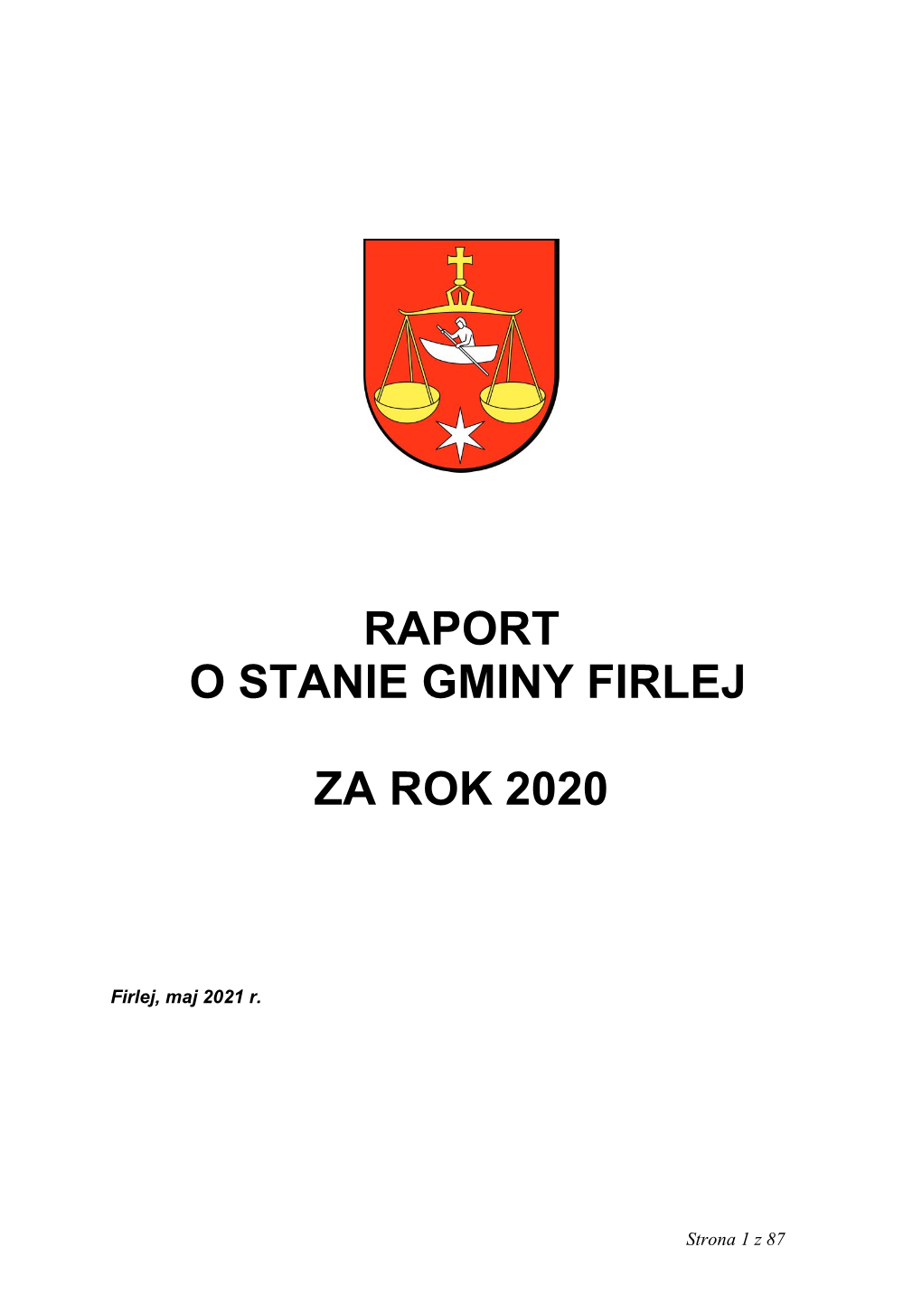 Raport O Stanie Gminy Firlej Za Rok 2020