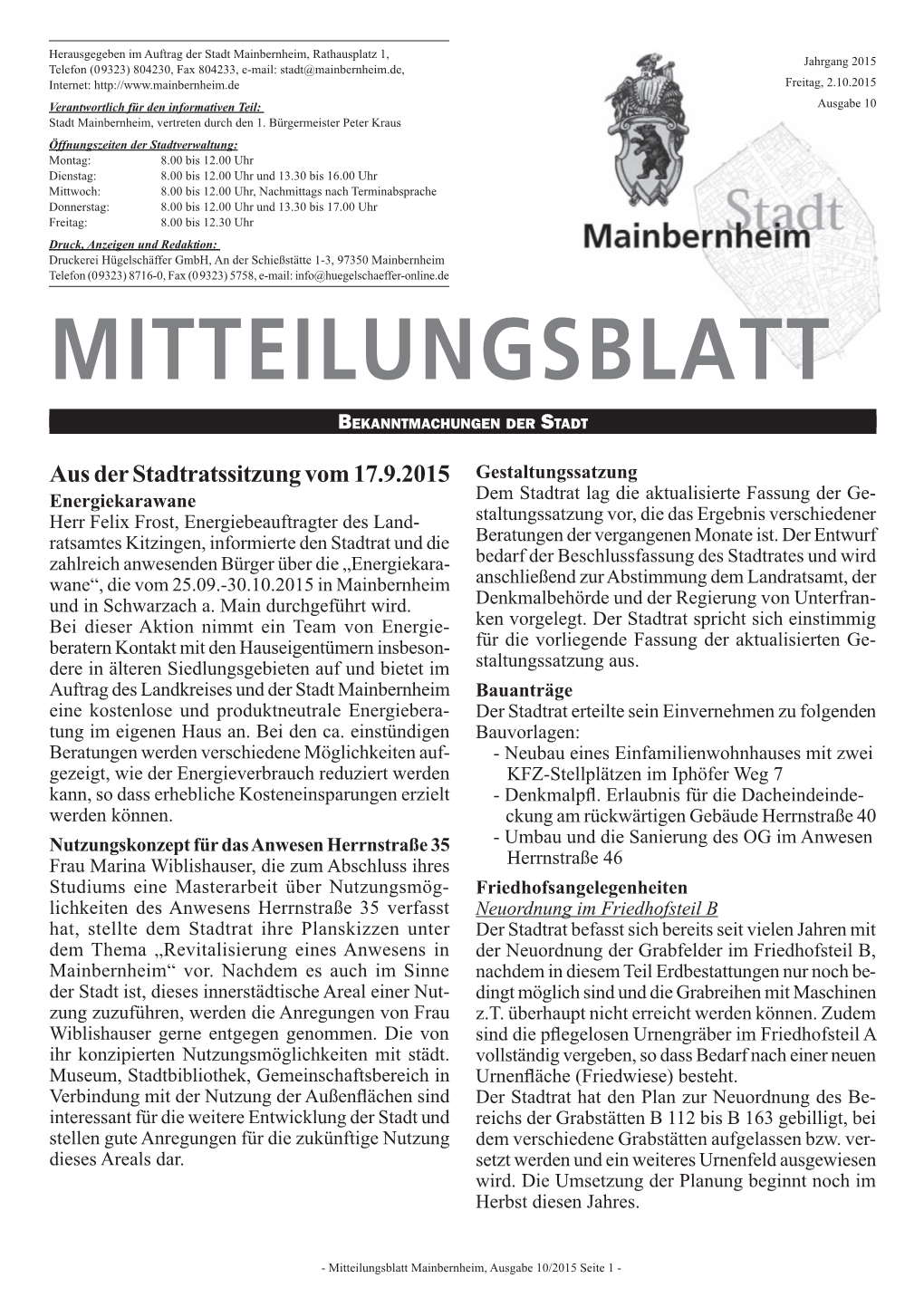 Mitteilungsblatt