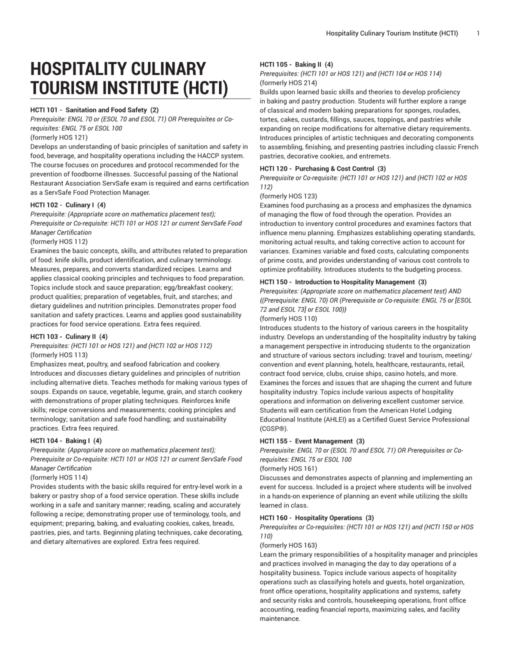 Hospitality Culinary Tourism Institute (HCTI) 1
