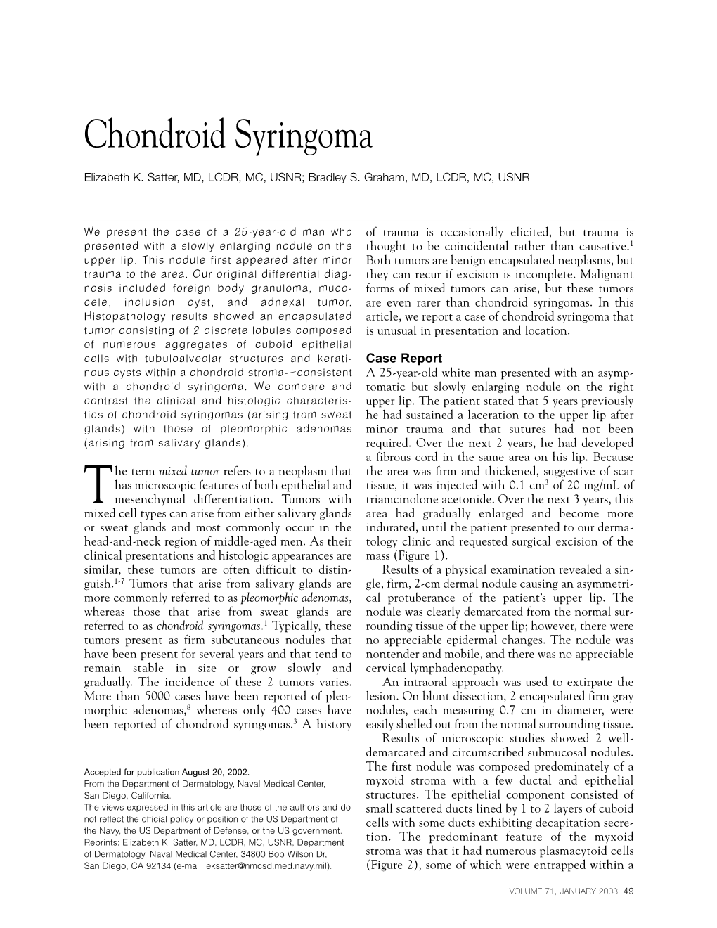 Chondroid Syringoma