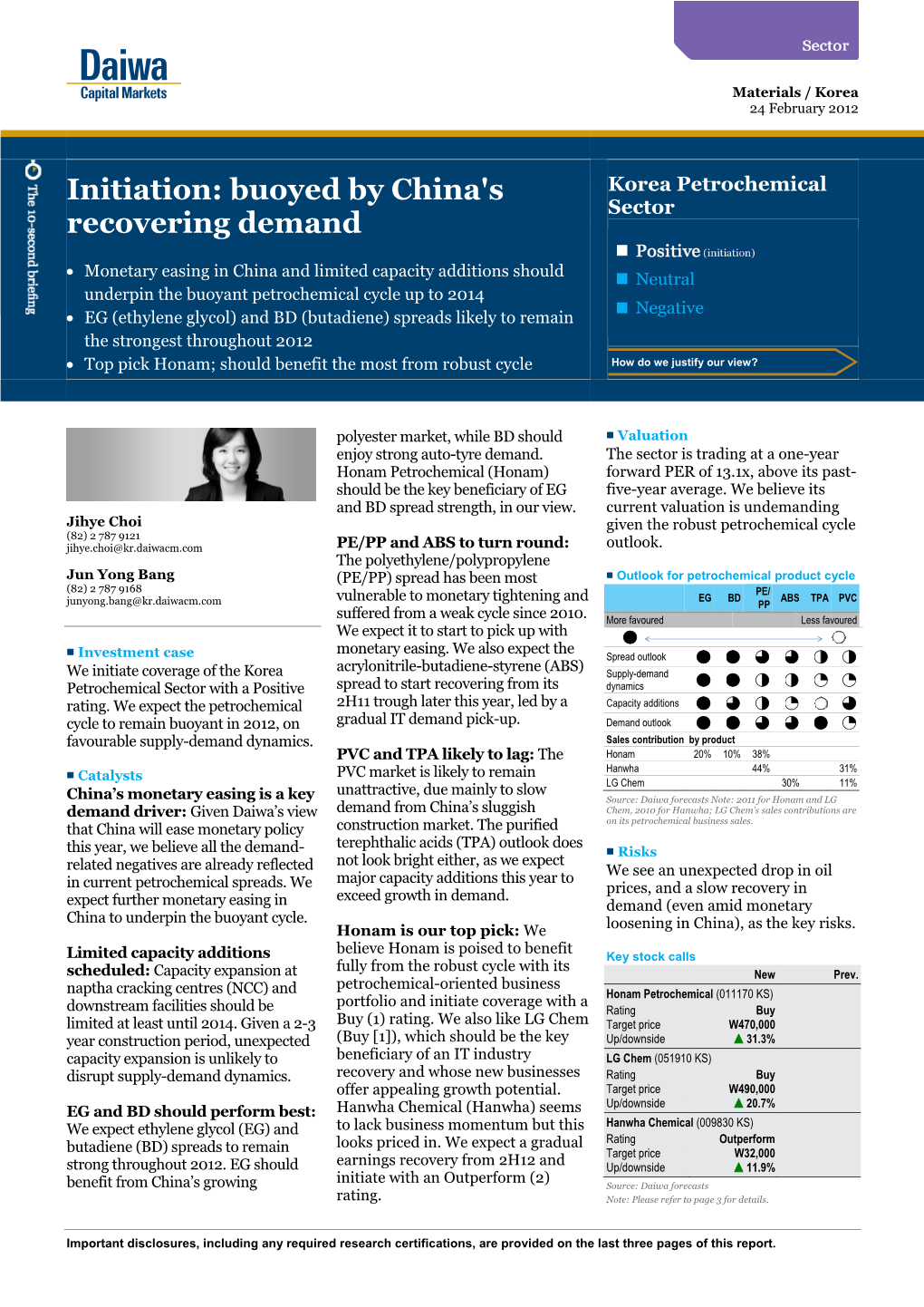 Initiation: Buoyed by China's Recovering Demand