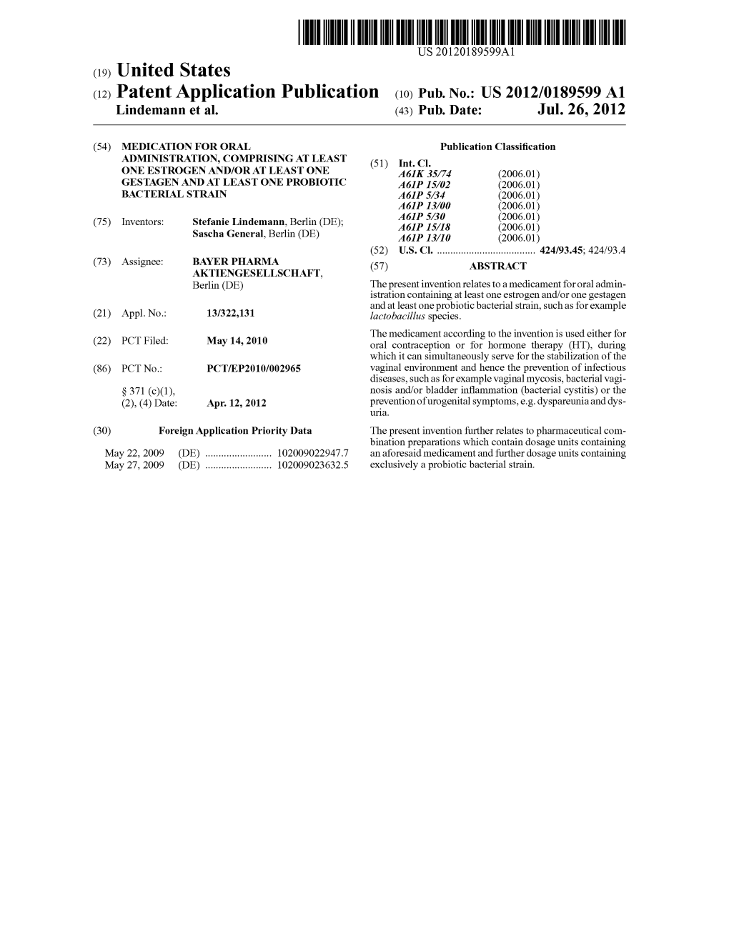 (19) United States (12) Patent Application Publication (10) Pub