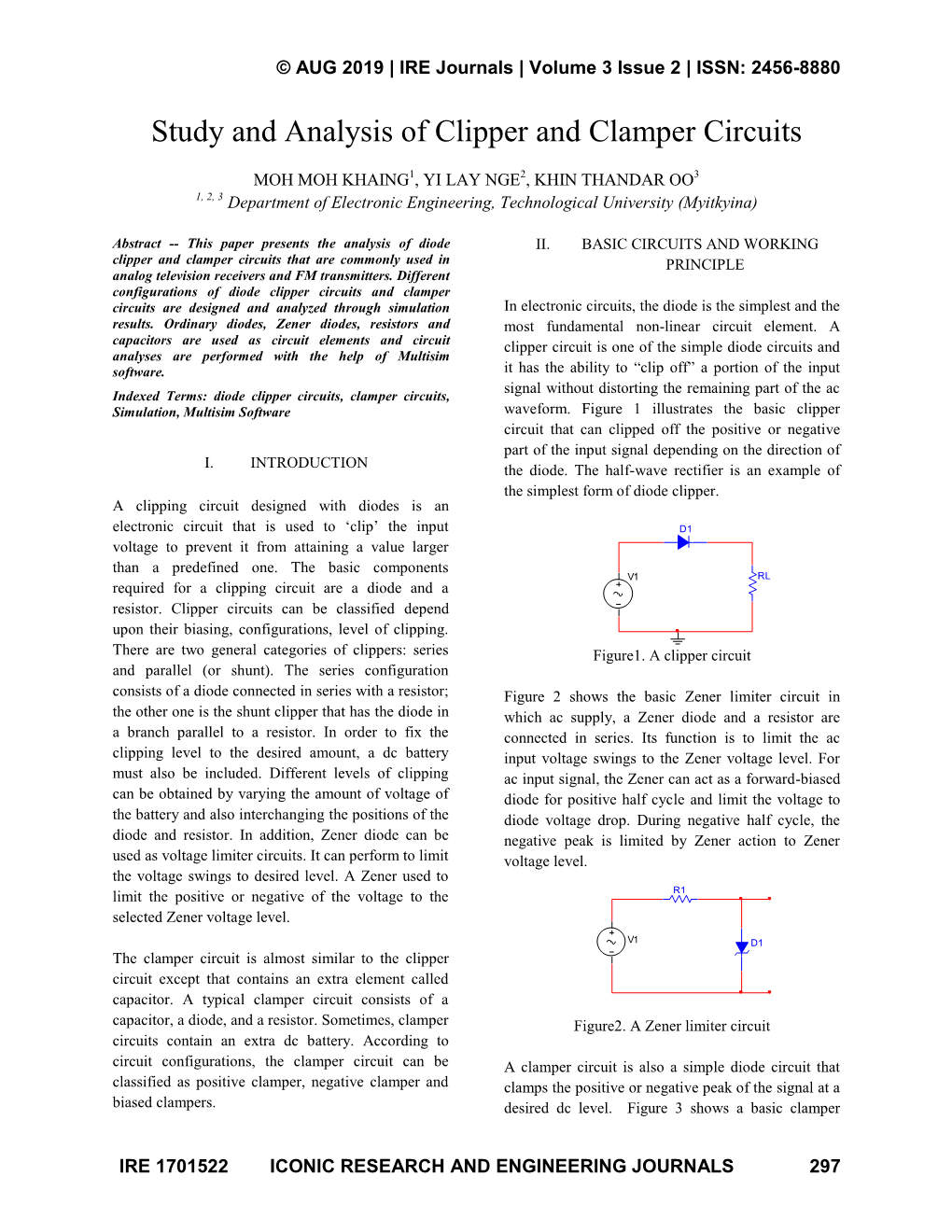 Study and Analysis of Clipper and Clamper Circuits
