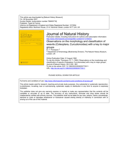 Journal of Natural History