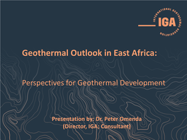 Geothermal Outlook in East Africa