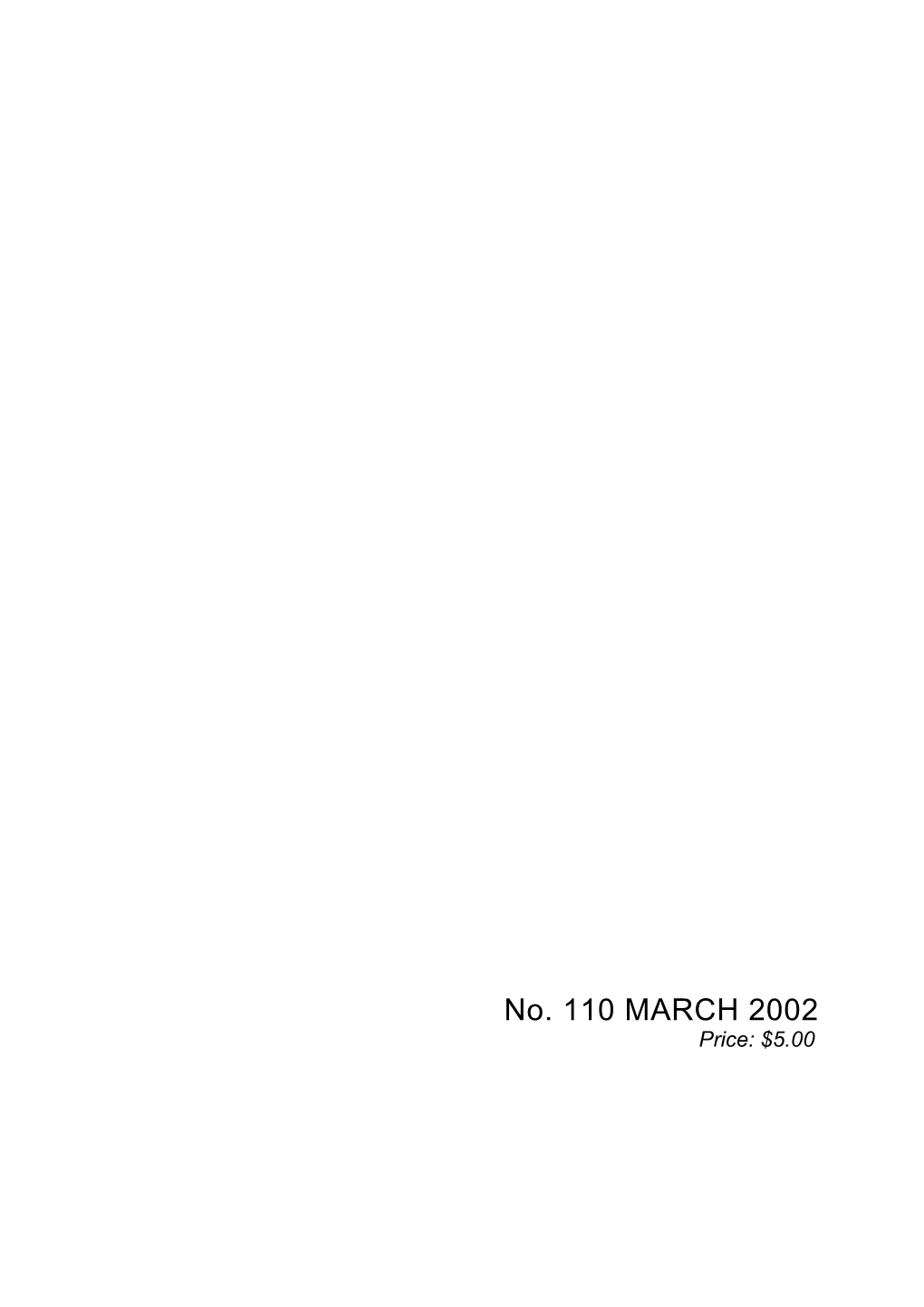 No. 110 MARCH 2002