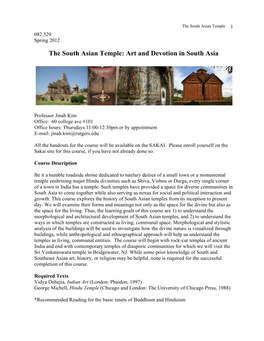 The South Asian Temple: Art and Devotion in South Asia