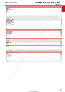 1. General Laboratory Consumables Contents