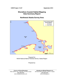 Shorezone Coastal Habitat Mapping Data Summary Report Northwest