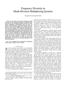 Frequency Diversity in Mode-Division Multiplexing Systems
