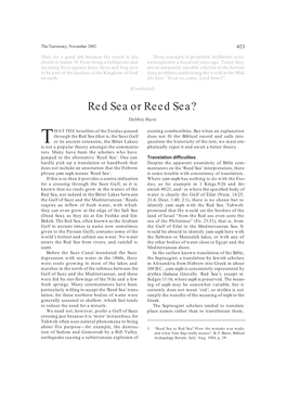 Red Sea Or Reed Sea? Debbie Hurn
